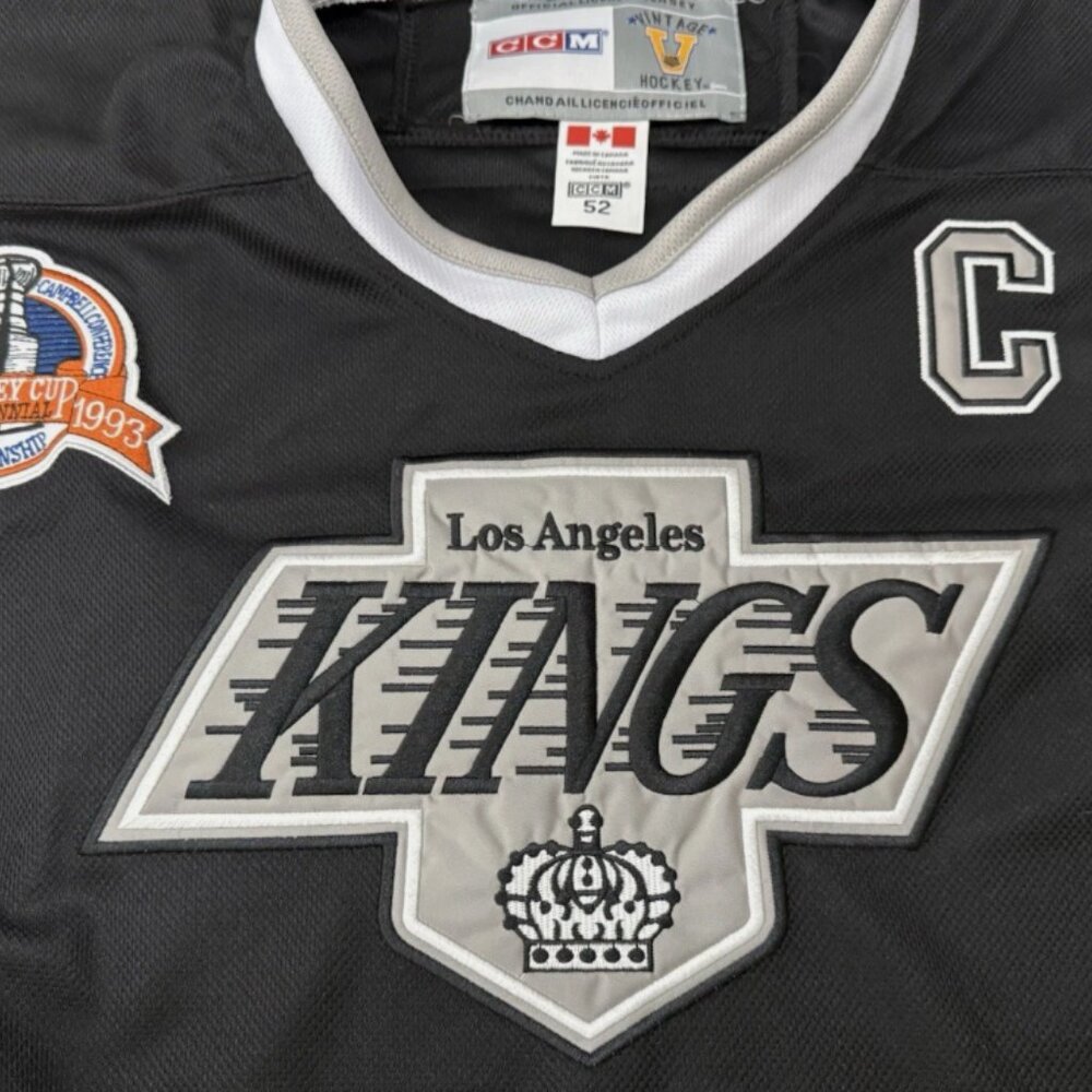 Mens Wayne Gretzky Los Angeles Kings CCM Throwback Jersey - Size Large (52) - Picture 3 of 4